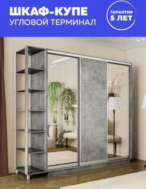 E1shkaf kupe e1 ekspress ut 3 h dvernyj zerkalo dsp beton1 0