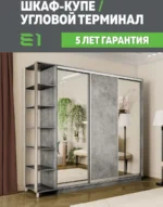 E1shkaf kupe e1 ekspress ut 3 h dvernyj zerkalo dsp beton1 1